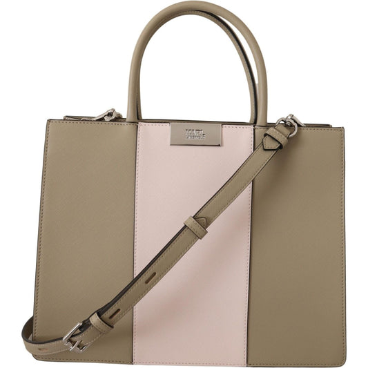 Karl Lagerfeld Elegant Sage Green Tote Shoulder Bag 8720092570367