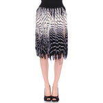 Alice Palmer White Black Knitted Assymetrical Skirt