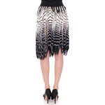 Alice Palmer White Black Knitted Assymetrical Skirt