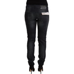 Acht Sleek Black Washed Slim Fit Jeans Acht Black