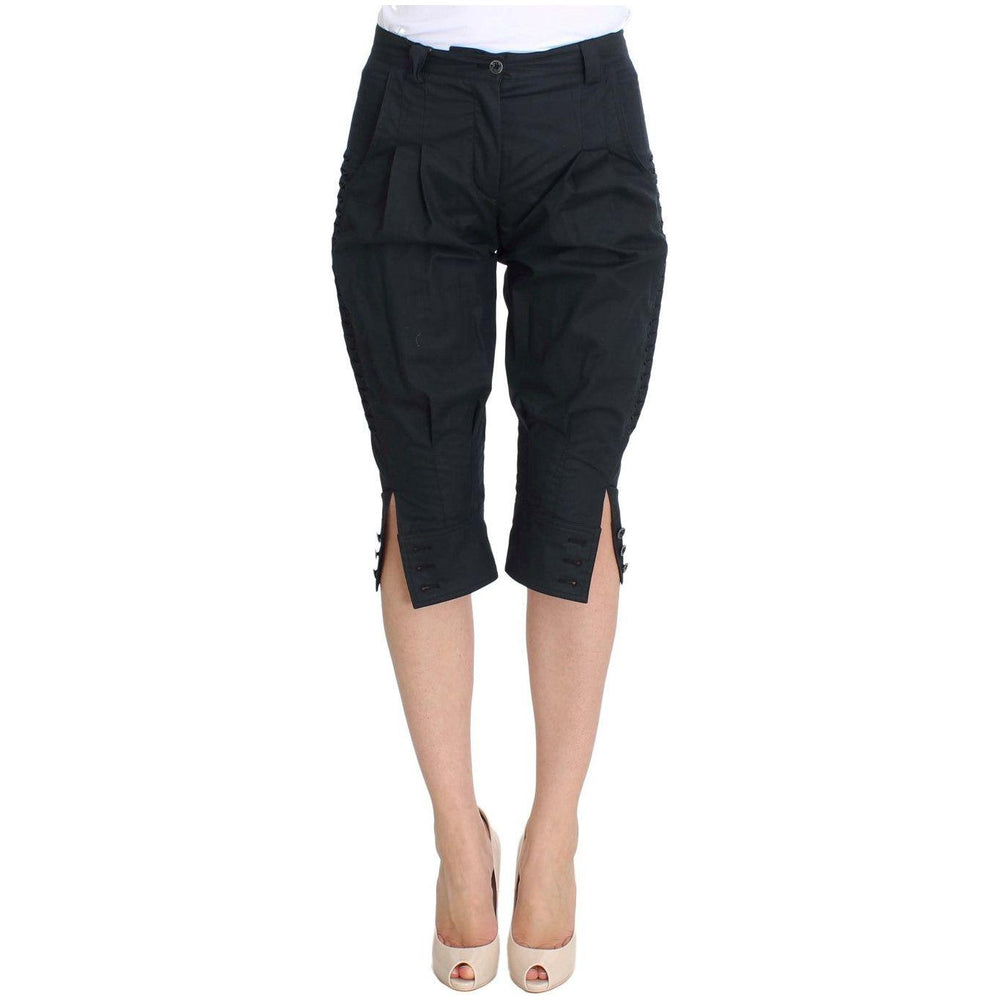 Ermanno Scervino Blue Cotton 3/4 Length Pants Jeans & Pants