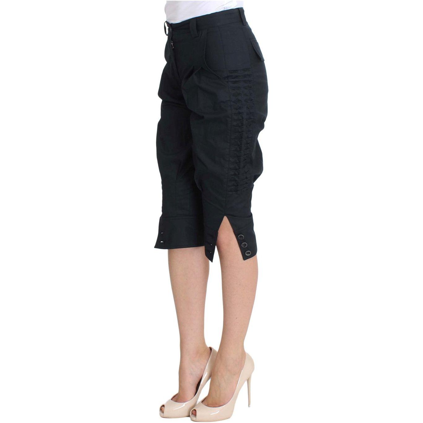 Ermanno Scervino Blue Cotton 3/4 Length Pants Jeans & Pants