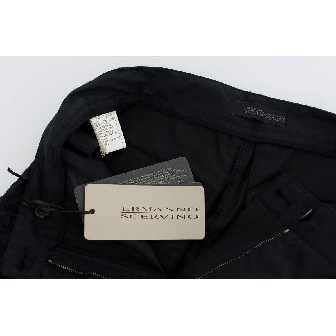Ermanno Scervino Blue Cotton 3/4 Length Pants Jeans & Pants