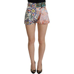 Dolce & Gabbana Multicolor High Waist Hot Pants Shorts