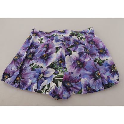 Dolce & Gabbana Purple Anemone High Waist Hot Pants Shorts