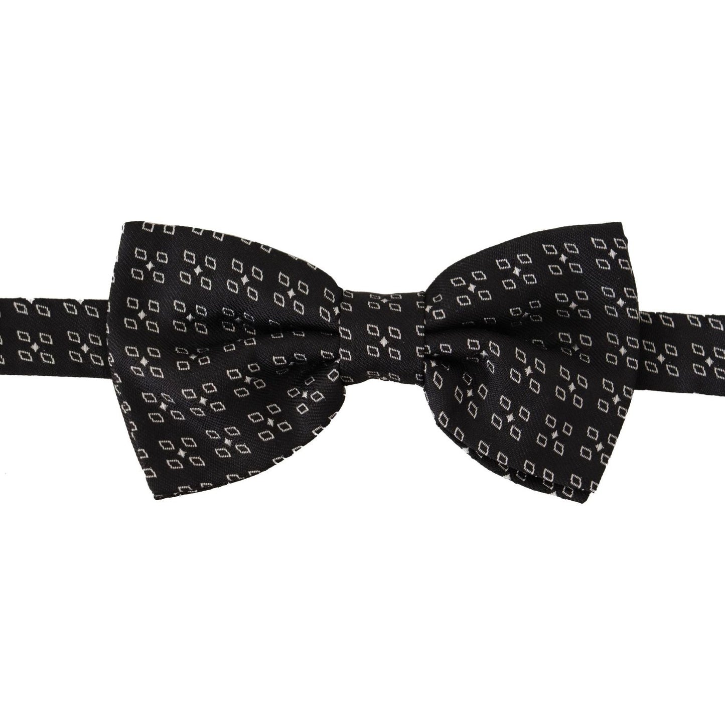 Dolce & Gabbana Dark Gray White Polka Dot 100% Silk Neck Papillon Tie