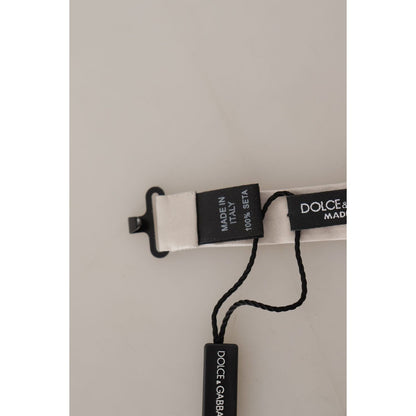 Dolce & Gabbana Gray 100% Silk Adjustable Neck Papillon Tie