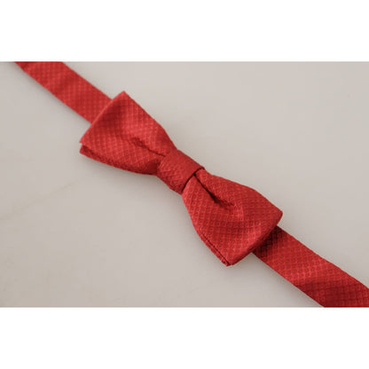 Dolce & Gabbana Red 100% Silk Adjustable Neck Papillon Tie