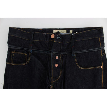 Acht Blue Cotton Regular Straight Fit Jeans Jeans & Pants