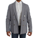 Master Coat Blue Double Breasted Regular Fit Blazer