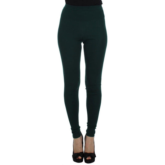 Dolce & Gabbana Green Cashmere Stretch Tights Pants SIG30807-3