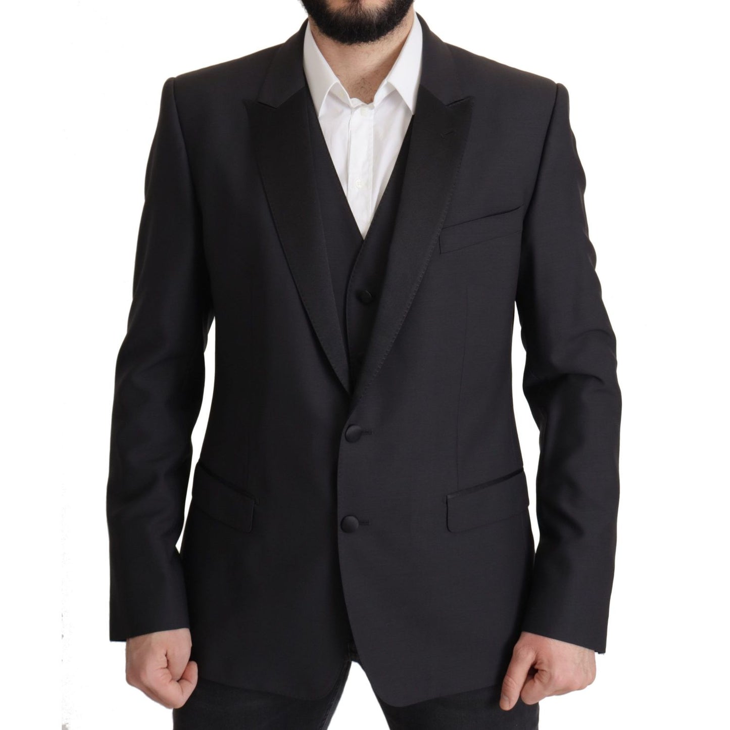 Dolce & Gabbana Dark Blue Single Breasted MARTINI Blazer