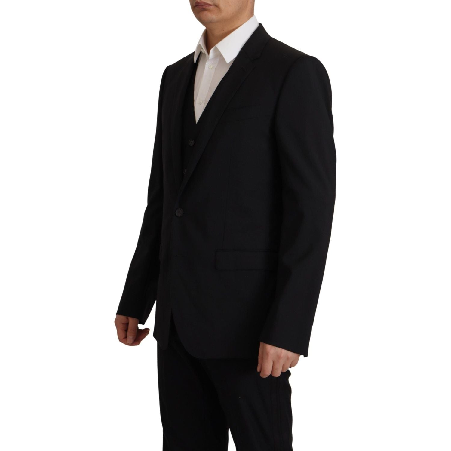 Dolce & Gabbana Black Jacket Vest 2 Piece MARTINI Blazer