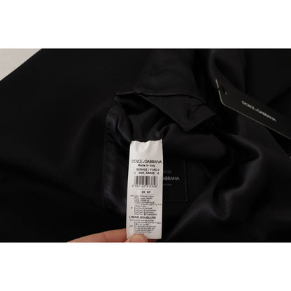 Dolce & Gabbana Black Wool Single Breasted Jacket Blazer