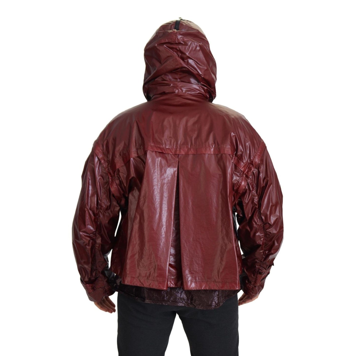 Dolce & Gabbana Bordeaux Cotton Hooded Full Zip Jacket