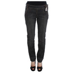 Ermanno Scervino Gray Cotton Slim Fit Denim Jeans