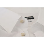 Dolce & Gabbana White Cotton Peacock Feather Formal GOLD Shirt