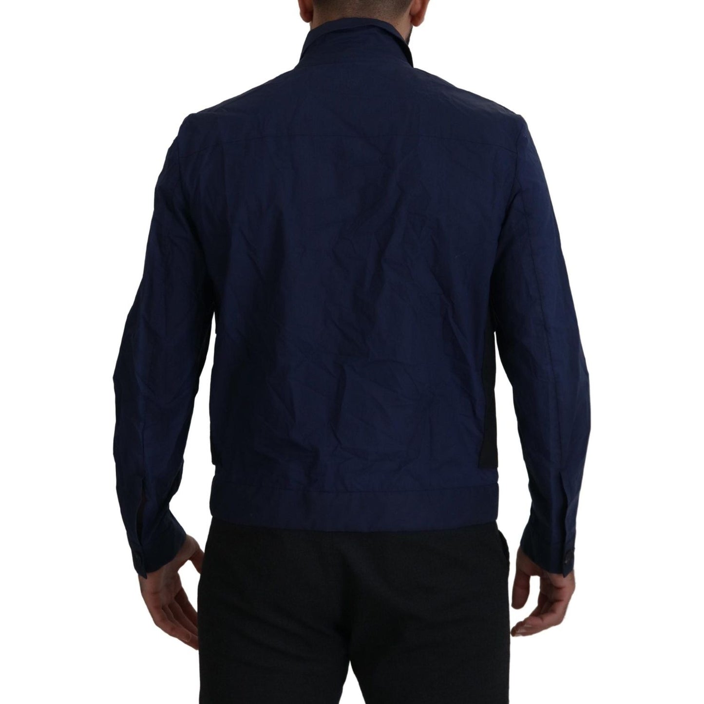 Dsquared² Dark Blue Cotton Collared Long Sleeves Casual Shirt
