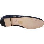 Dolce & Gabbana Blue Floral Lace Slip Ons Loafers Flats Shoes