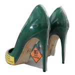 Dolce & Gabbana Green Leather Heels Pumps Plastic Shoes
