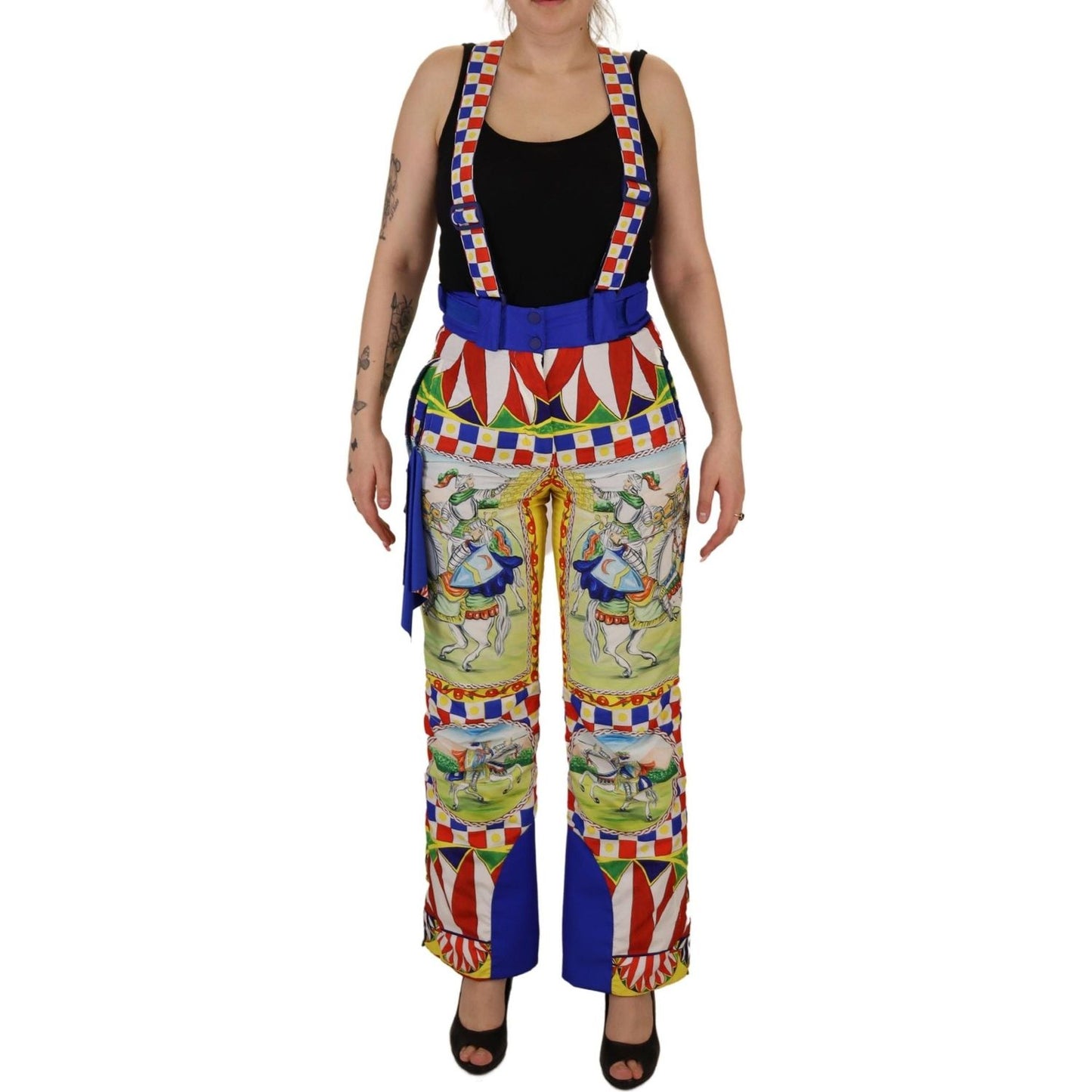 Dolce & Gabbana Multicolor Printed Snow Trouser Pants