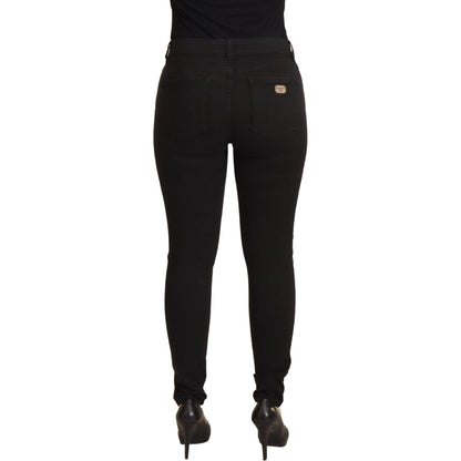 Dolce & Gabbana Black Mid Waist Skinny Denim Cotton Jeans