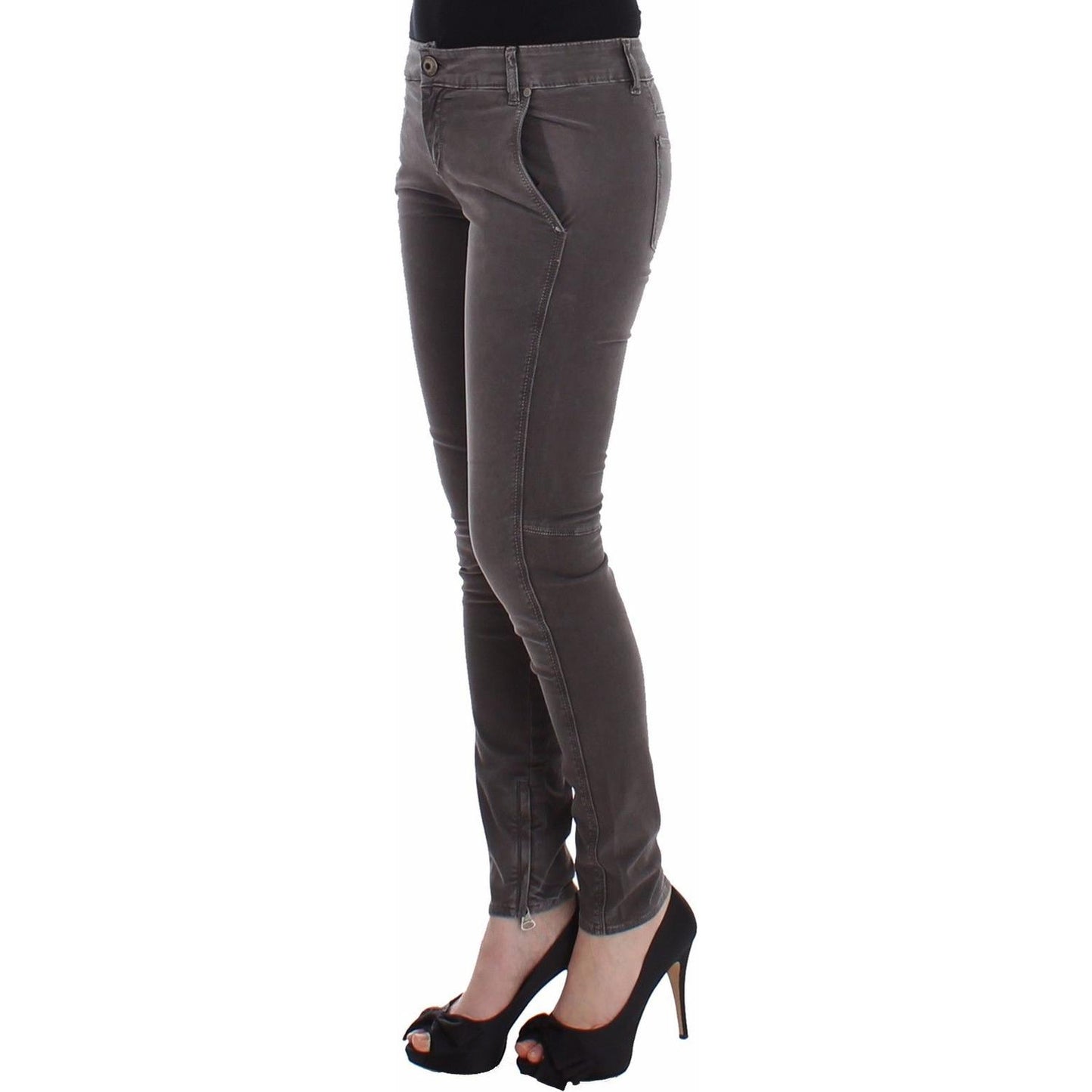 Ermanno Scervino Gray Slim Jeans Denim Pants Skinny Leg Stretch