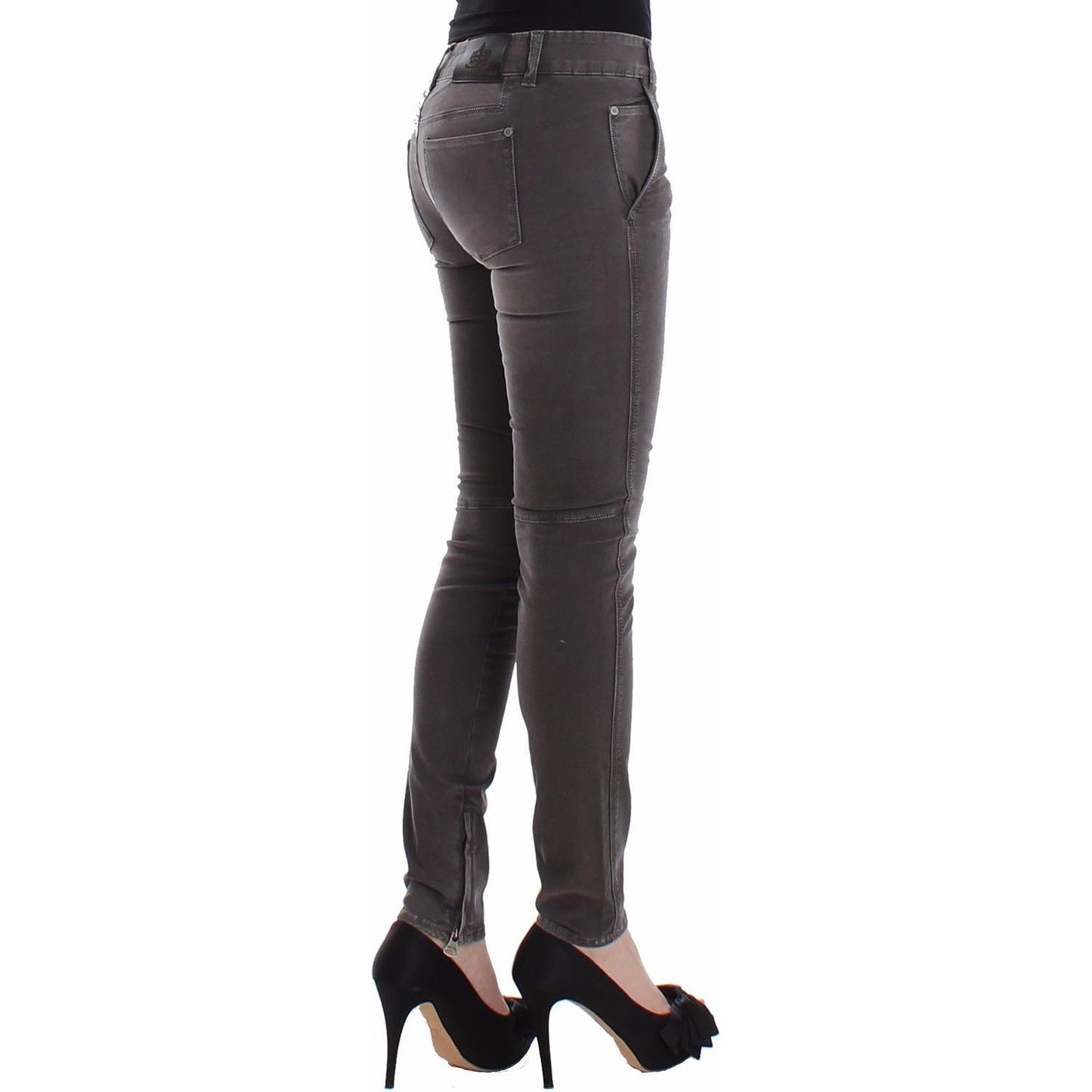 Ermanno Scervino Gray Slim Jeans Denim Pants Skinny Leg Stretch