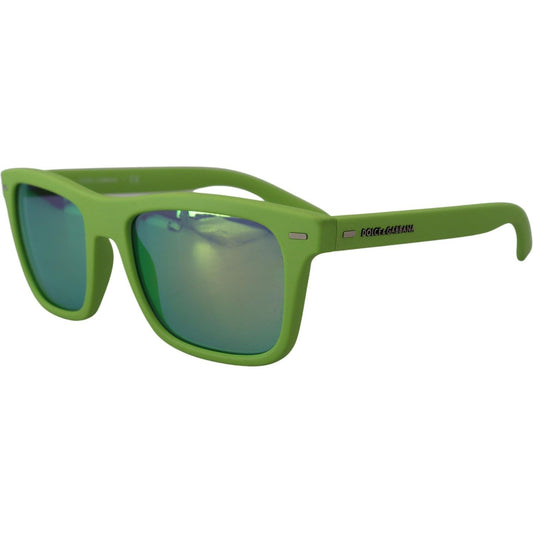 Dolce & Gabbana Green Rubber Full Rim Frame Shades DG6095 Acid Sunglasses GLA1159