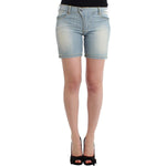 Ermanno Scervino Beachwear Blue Denim City Casual Dress Shorts