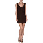 Ermanno Scervino Beachwear Brown Cotton Stretch Tunic Dress Dresses