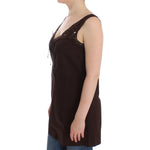 Ermanno Scervino Beachwear Brown Cotton Stretch Tunic Dress Dresses