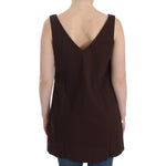 Ermanno Scervino Beachwear Brown Cotton Stretch Tunic Dress Dresses
