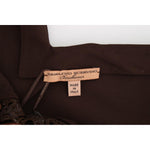Ermanno Scervino Beachwear Brown Cotton Stretch Tunic Dress Dresses