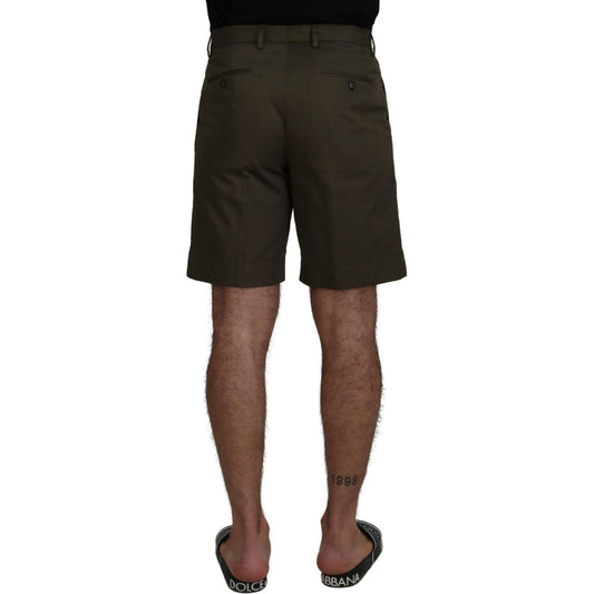 Dolce & Gabbana Green Chinos Cotton Casual Shorts PAN74019- 44