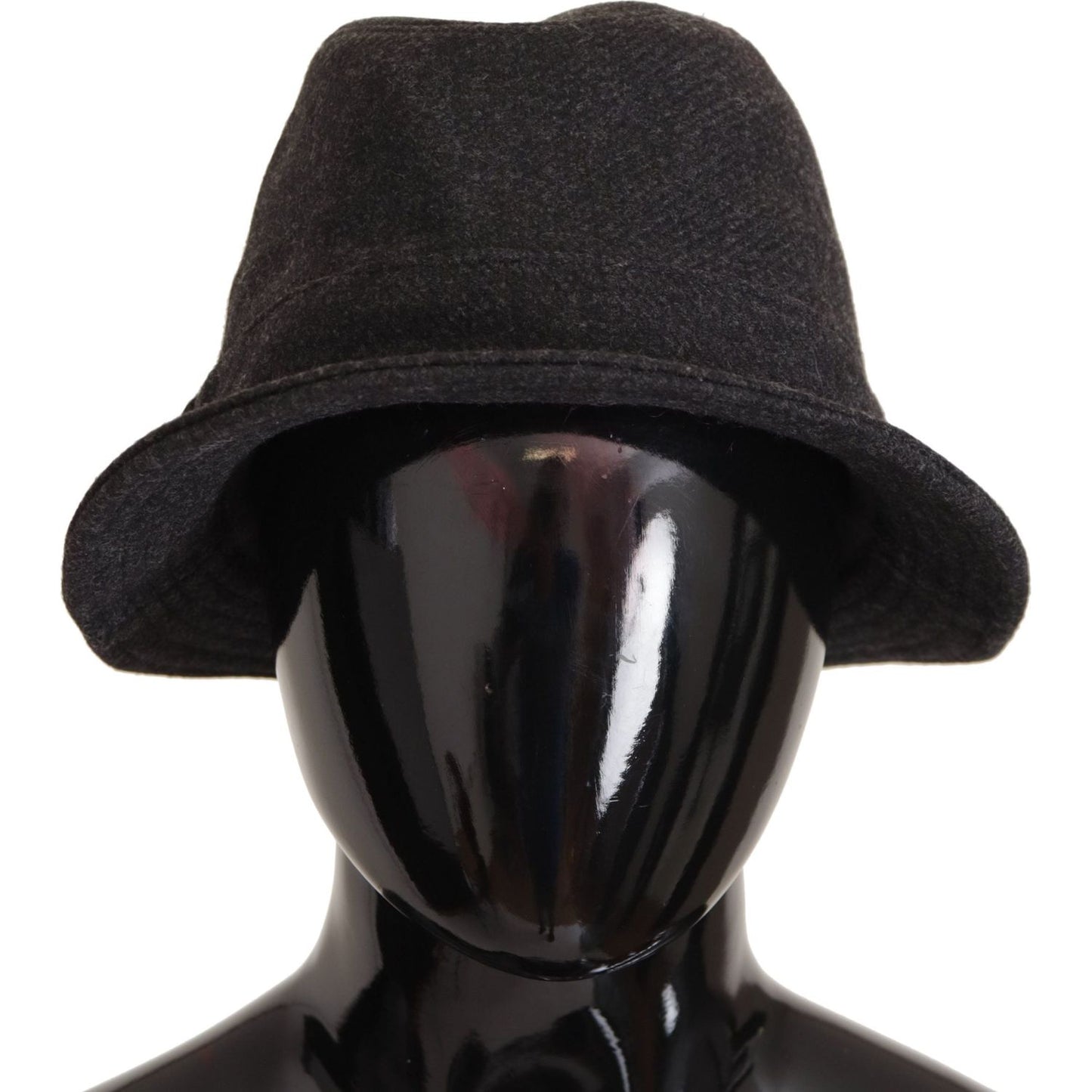 Dolce & Gabbana Gray Virgin Wool Logo Fedora Trilby Cappello Hat