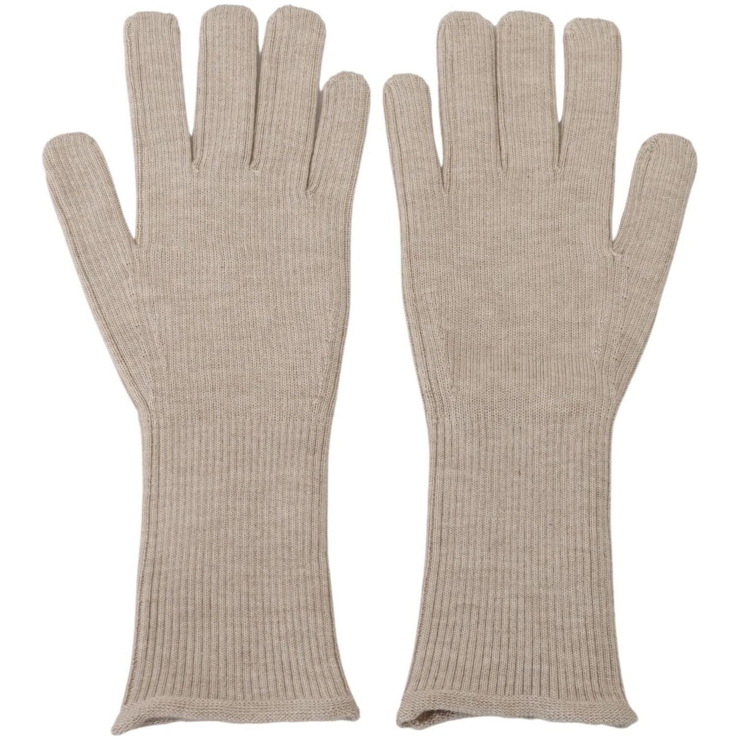 Dolce & Gabbana Ivory Cashmere Silk Hands Mitten Mens Gloves