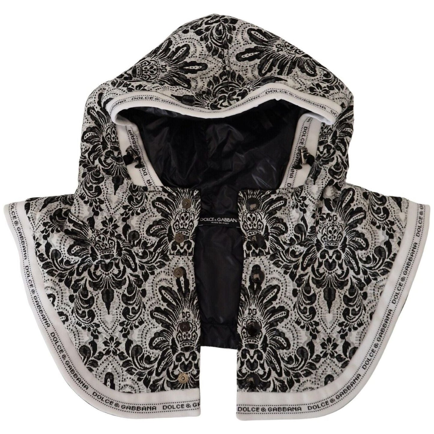 Dolce & Gabbana White Floral Whole Head Wrap One Size Cotton Hat