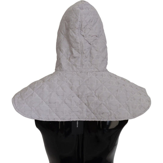 Dolce & Gabbana White Quilted Whole Head Wrap One Size Nylon Hat