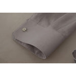 Dolce & Gabbana Gray Linen Long Sleeves Formal GOLD Shirt MAN SHIRTS