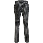 BENCIVENGA Black Checkered Cotton Casual Pants