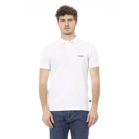 Baldinini Trend White Cotton Men Polo Shirt