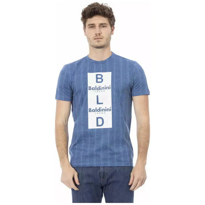 Baldinini Trend Light Blue Cotton Men T-Shirt