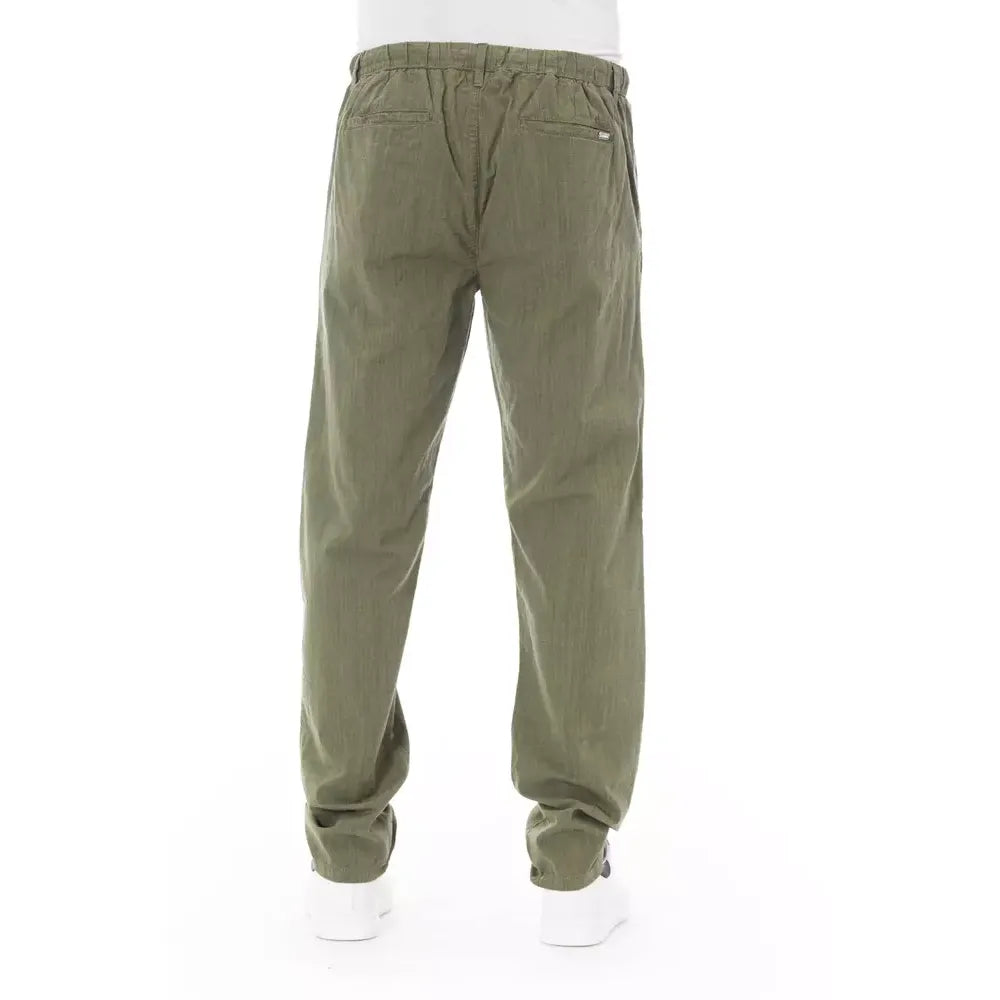 Baldinini Trend Army Cotton Men Chino Trousers