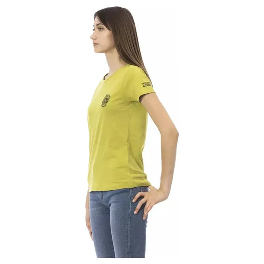 Trussardi Action Green Cotton Women T-Shirt TR-23054-L