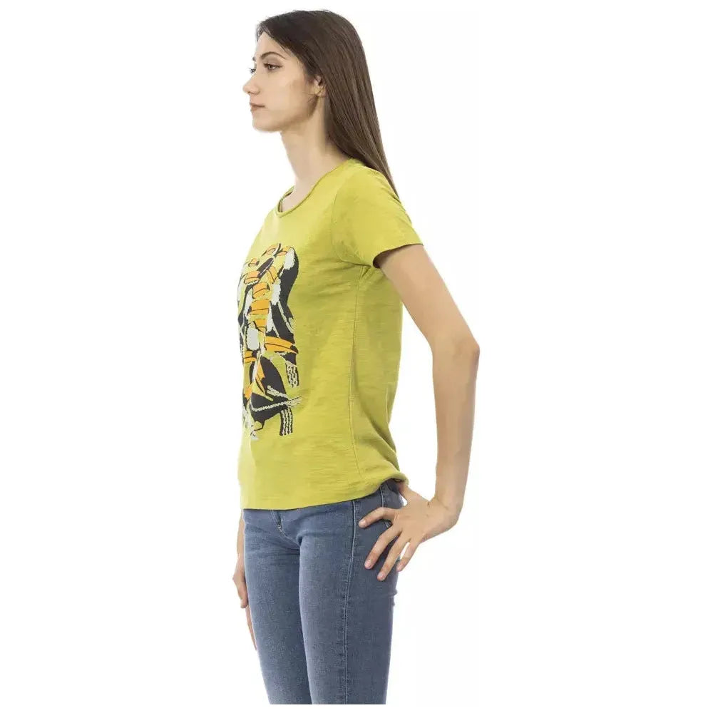 Trussardi Action Green Cotton Women T-Shirt