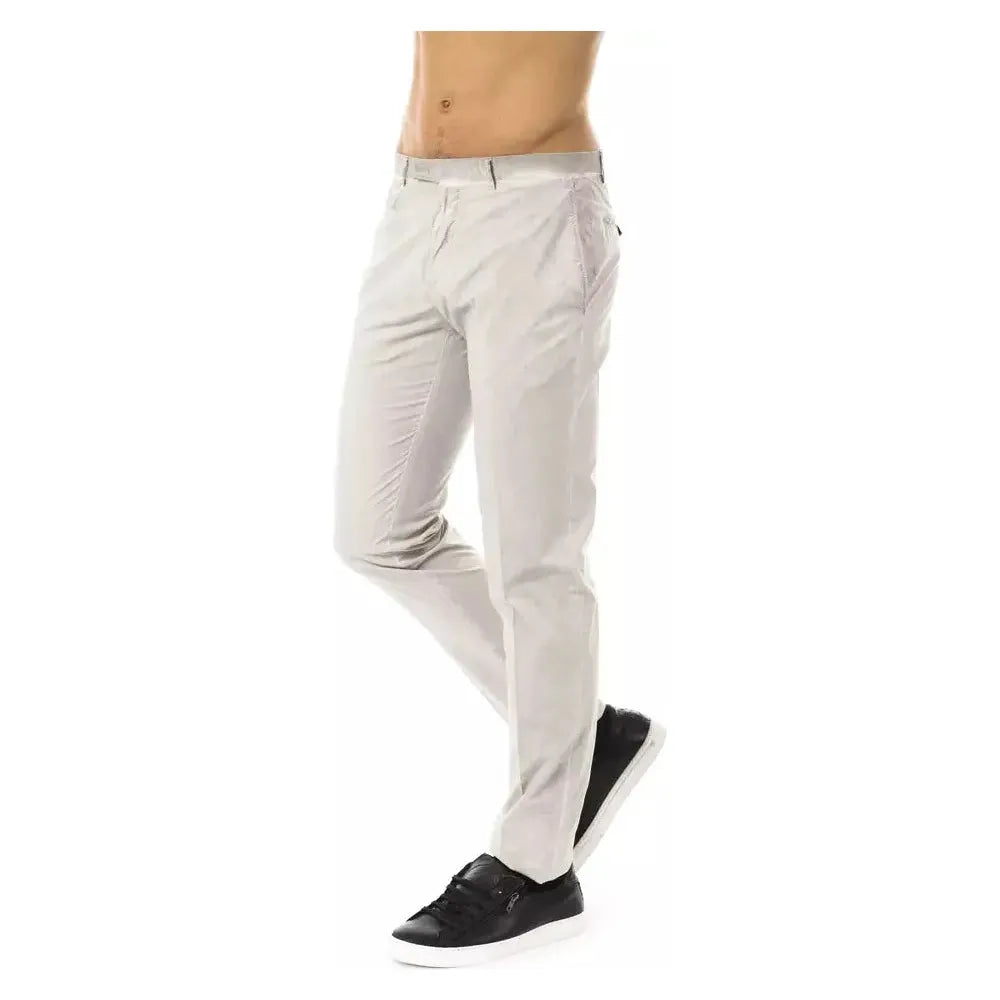 Uominitaliani Gray Cotton Mens Pant