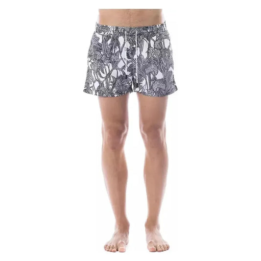 Roberto Cavalli Sport Black Polyester Men's Swim Trunk