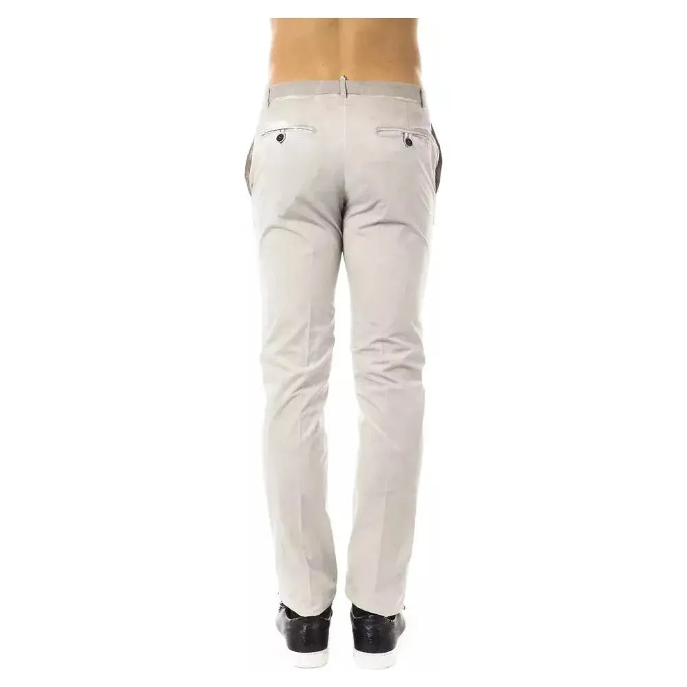 Uominitaliani Gray Cotton Mens Pant