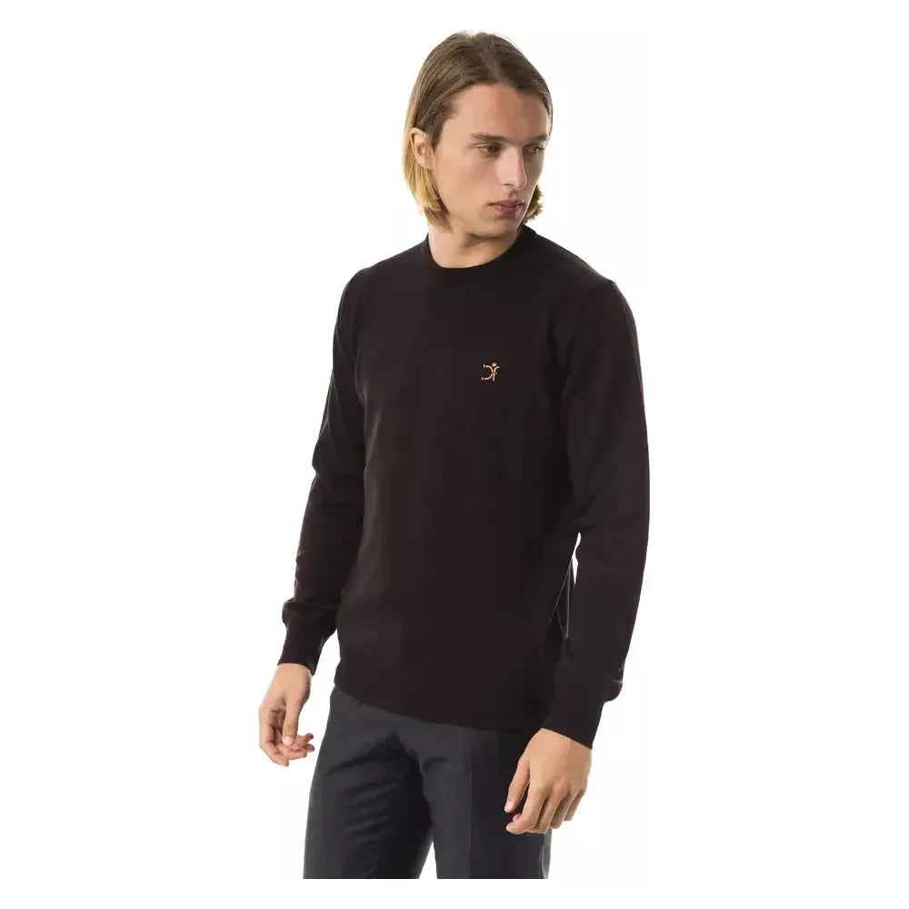 Uominitaliani Brown Merino Wool Men Sweater 1728,67345744032,Brown,Clothing,L,M,Men,Men - Clothing,New with tags,S,Sweaters - Clothing,Sweaters - Men - Clothing,Sweatshirts - Sweaters - Clothing,Uominitaliani,XL,XXL
